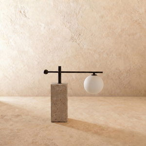 Olverai Nerova Travertine Balance Table Lamp