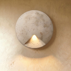 Olverai Solvane Sculpted Travertine Wall Sconce