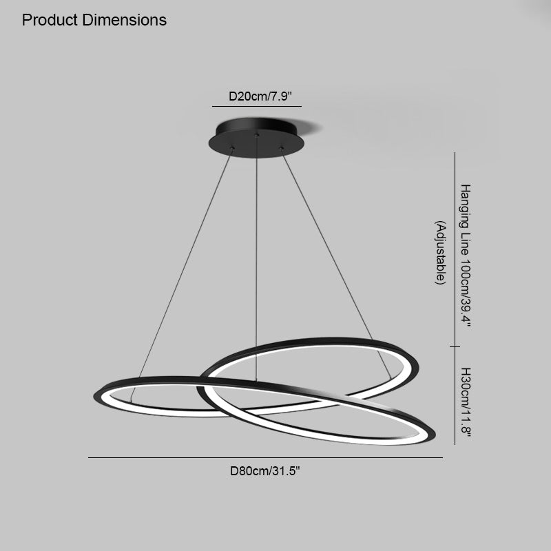 Olverai Swirl Led Chandelier