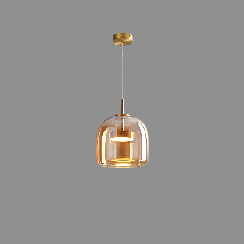 Olverai Drum Blown Glass Pendant Light
