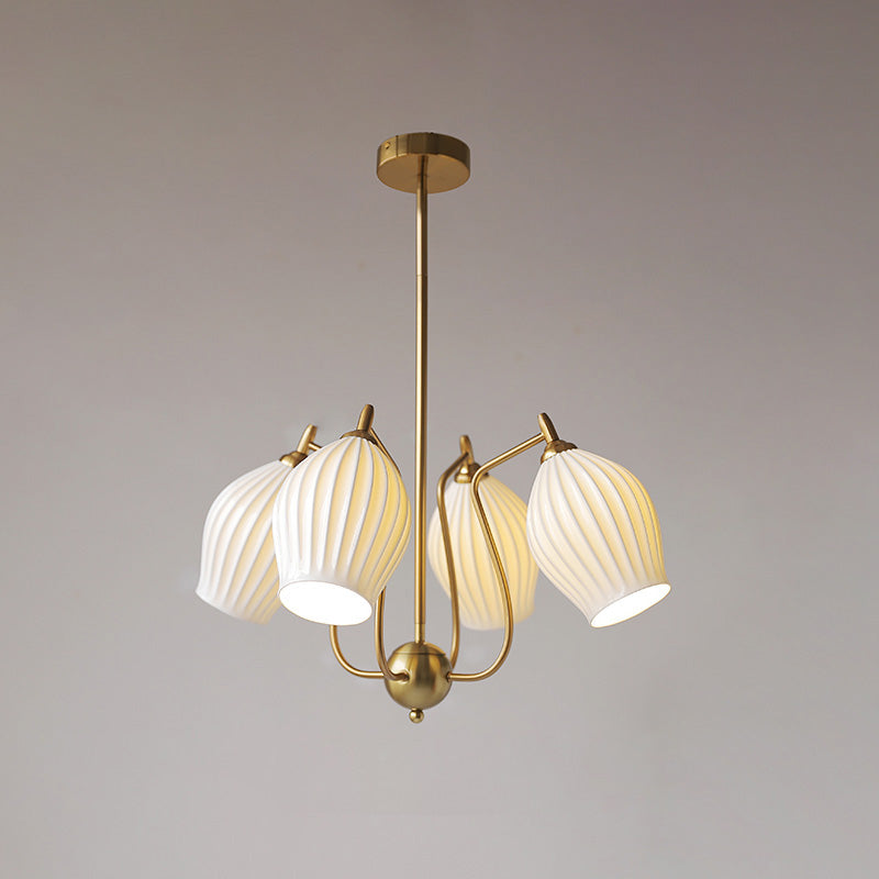 Olverai Mid Century Modern Ceramic Arm Chandelier