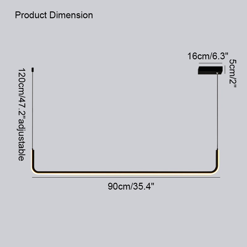 Olverai Tube Linear Pendant Light