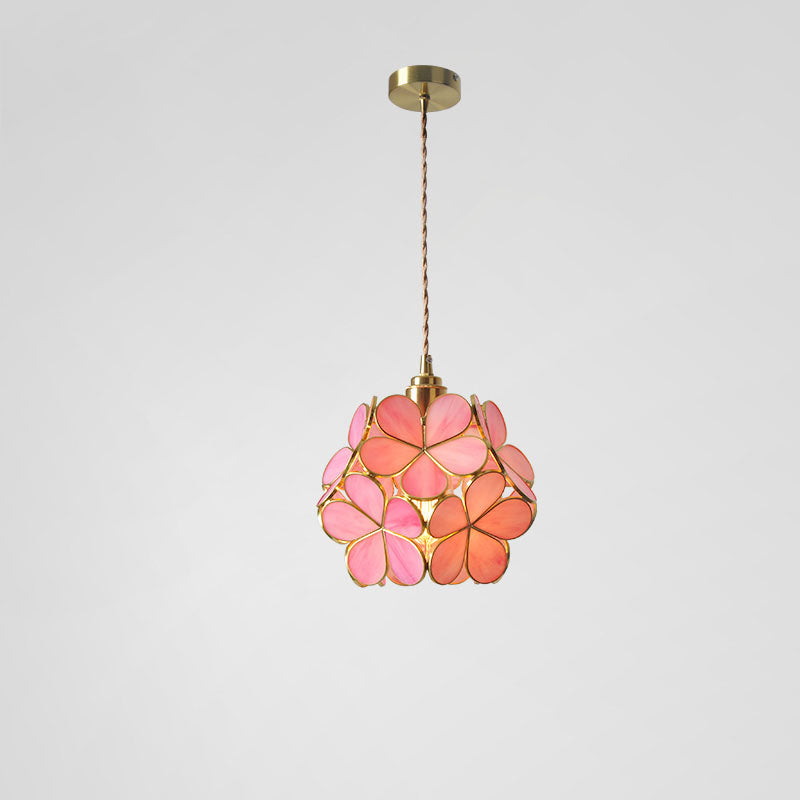 Olverai Cherry Blossom Stained Glass Pendant Light