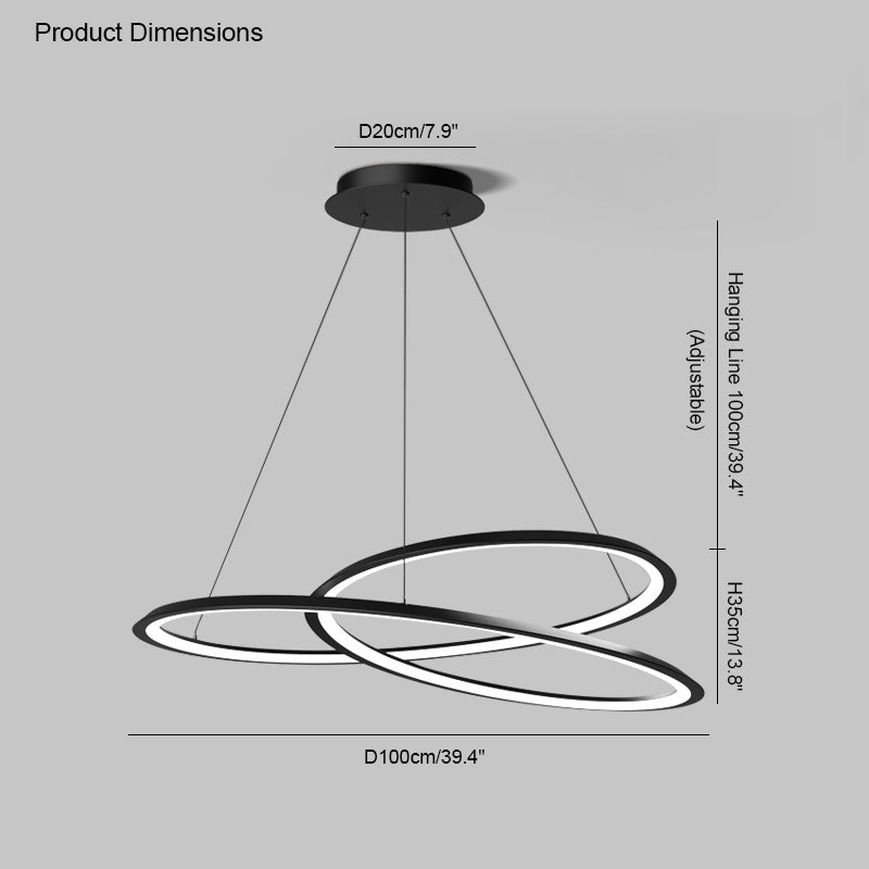 Olverai Swirl Led Chandelier