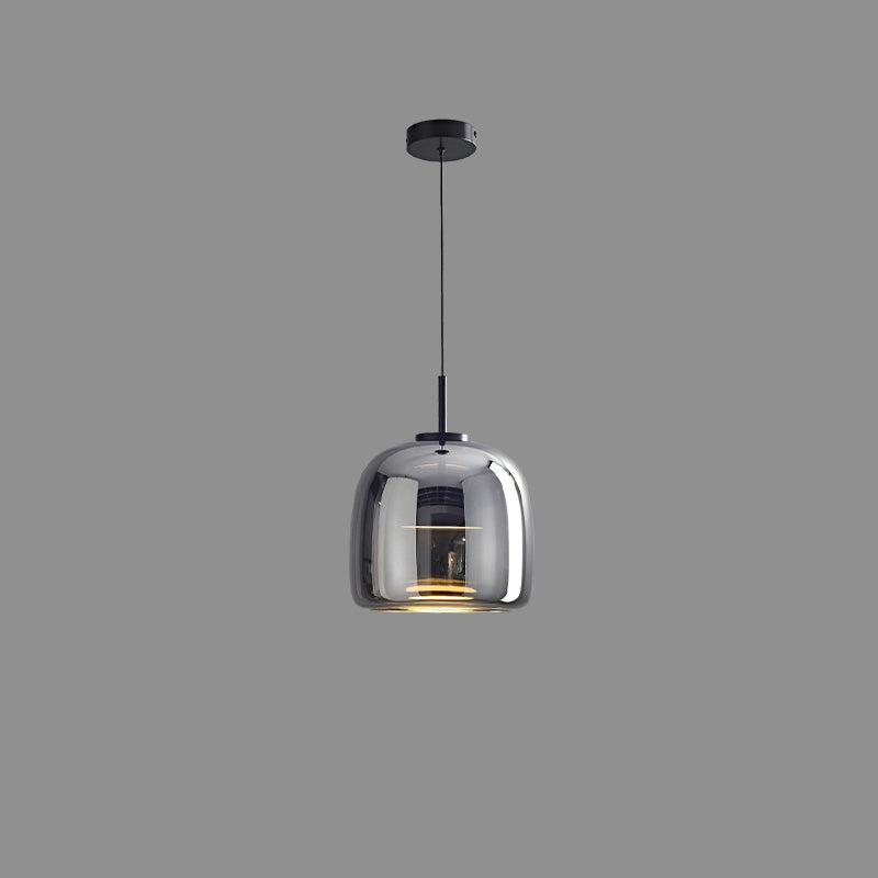 Olverai Drum Blown Glass Pendant Light