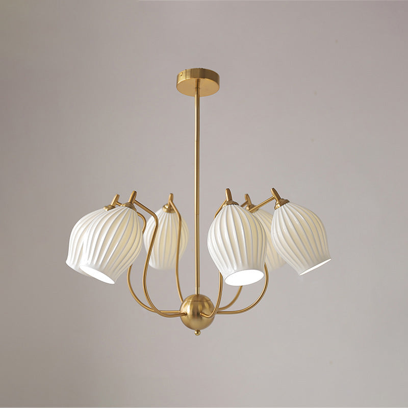 Olverai Mid Century Modern Ceramic Arm Chandelier