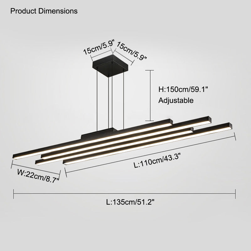 Olverai Wireless Linear Led Chandelier