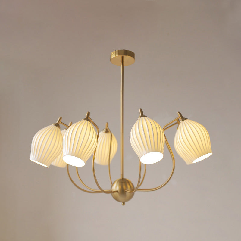 Olverai Mid Century Modern Ceramic Arm Chandelier