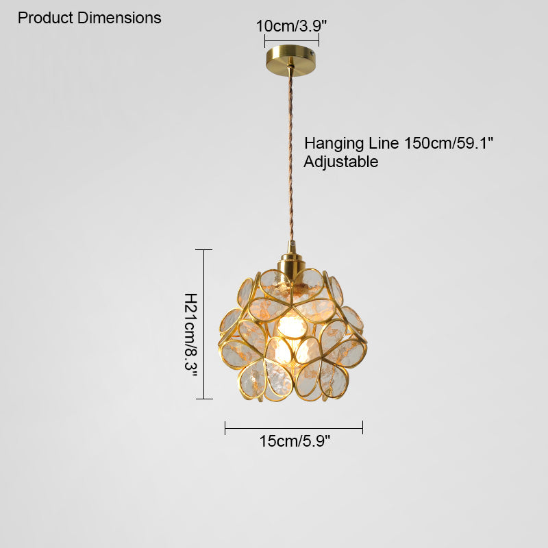 Olverai Cherry Blossom Stained Glass Pendant Light