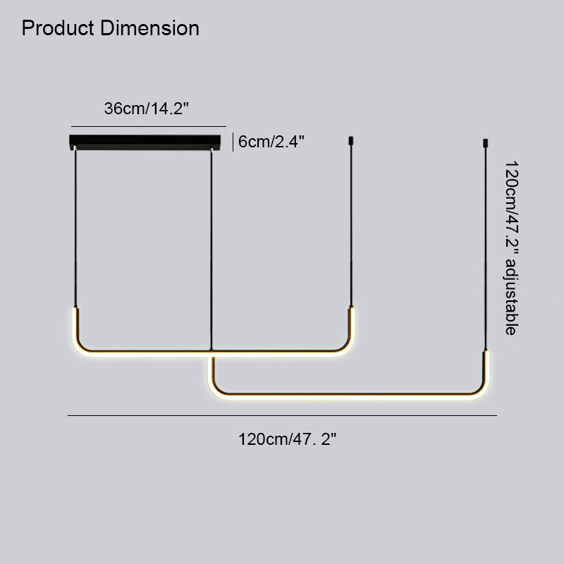 Olverai Tube Linear Pendant Light