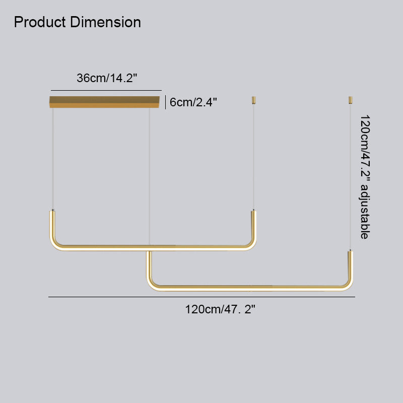 Olverai Tube Linear Pendant Light