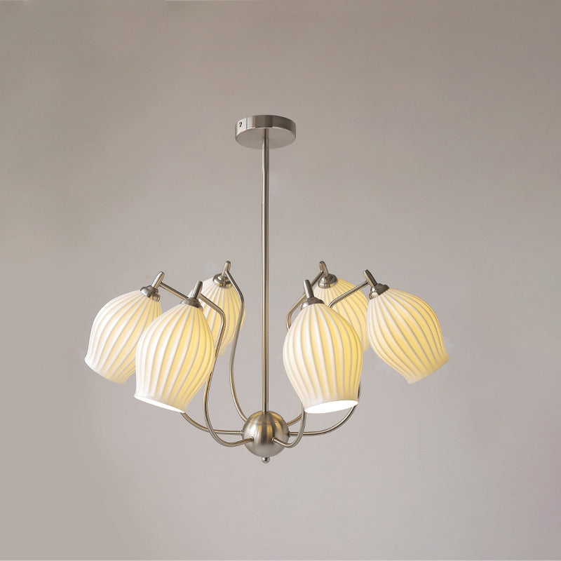 Olverai Mid Century Modern Ceramic Arm Chandelier