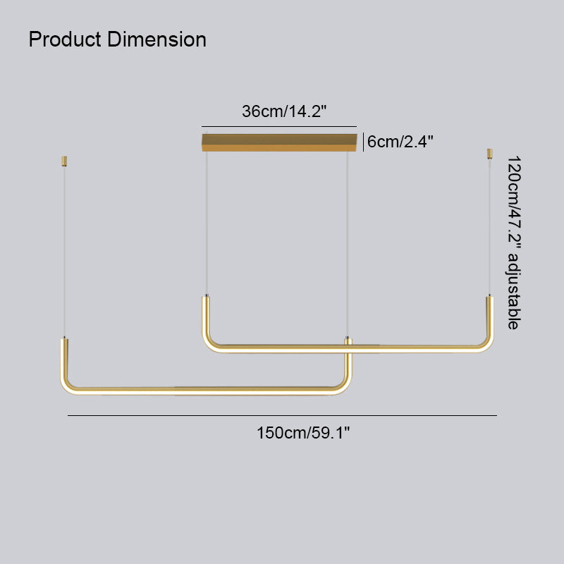 Olverai Tube Linear Pendant Light