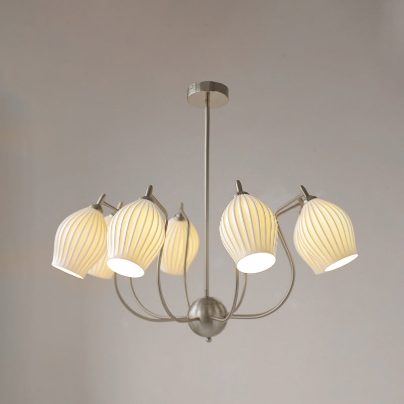 Olverai Mid Century Modern Ceramic Arm Chandelier