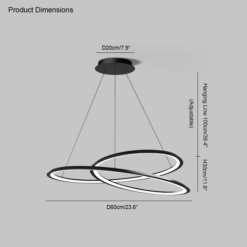 Olverai Swirl Led Chandelier