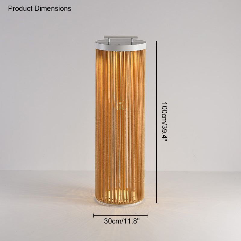 Olverai Outdoor Solar Portable Wicker Lantern