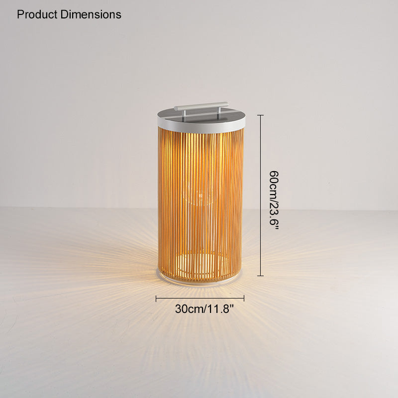 Olverai Outdoor Solar Portable Wicker Lantern
