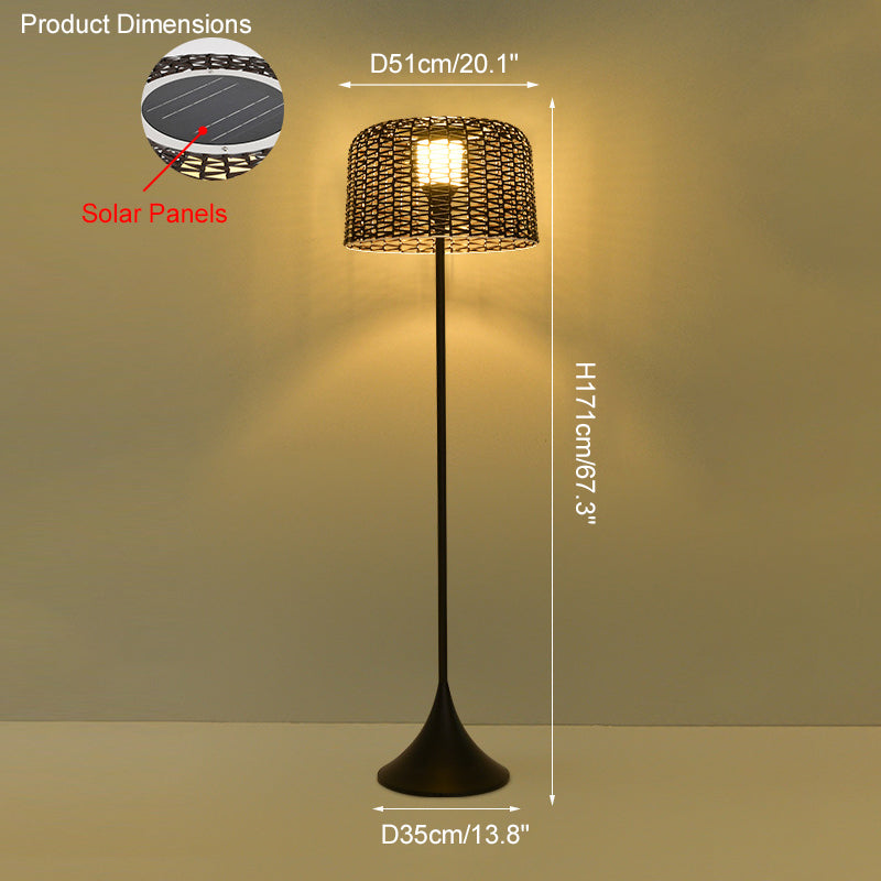 Olverai Solar Rattan Floor Light