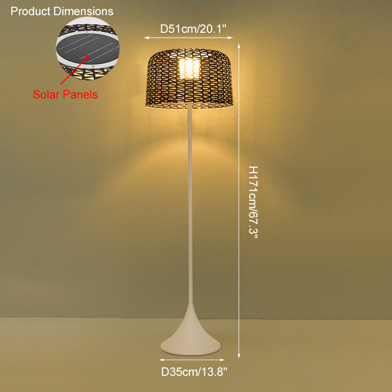 Olverai Solar Rattan Floor Light