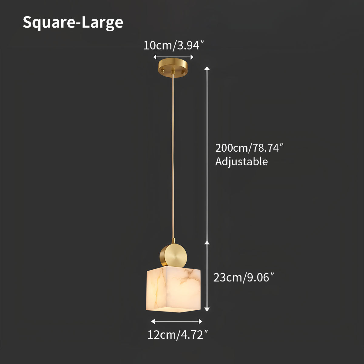 All Copper Geometric Spanish Alabaster Pendant Light