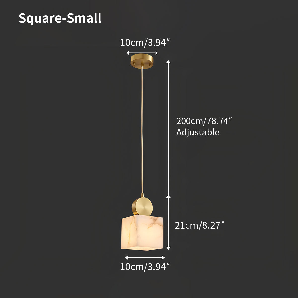 All Copper Geometric Spanish Alabaster Pendant Light