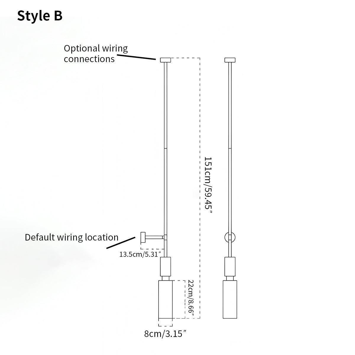 luxury onyx Long strip wall lamp