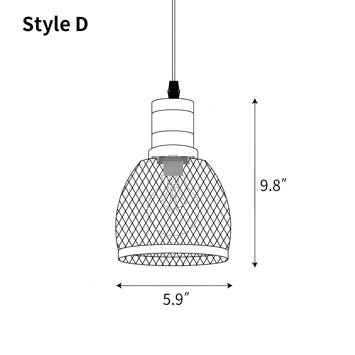 Concrete Industry Pendant Lamp for Kitchen