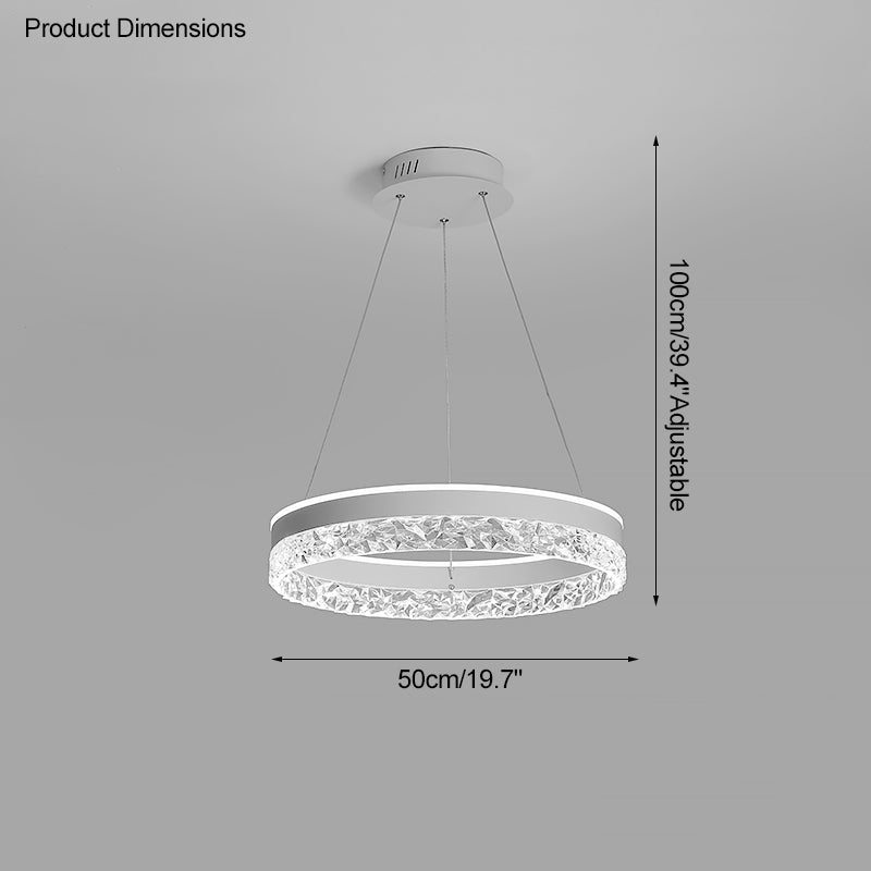 Olverai Acrylic Circular LED Chandelier