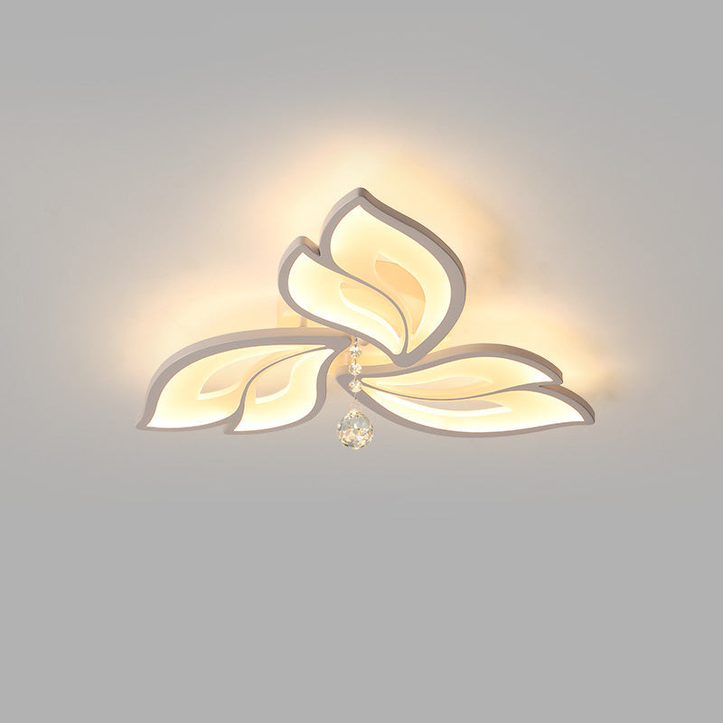 Olverai Big Flower Crystal Flush Mount Ceiling Light