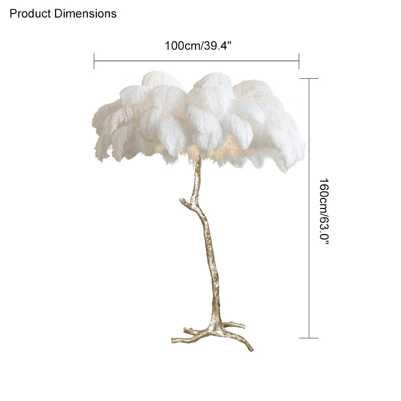 Olverai Feather Palm Tree Floor Lamp
