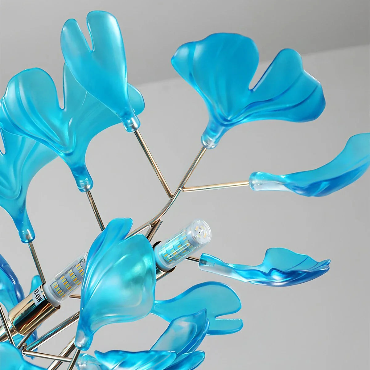 Acrylic Ginkgo Leaf Chandelier for Dining Area