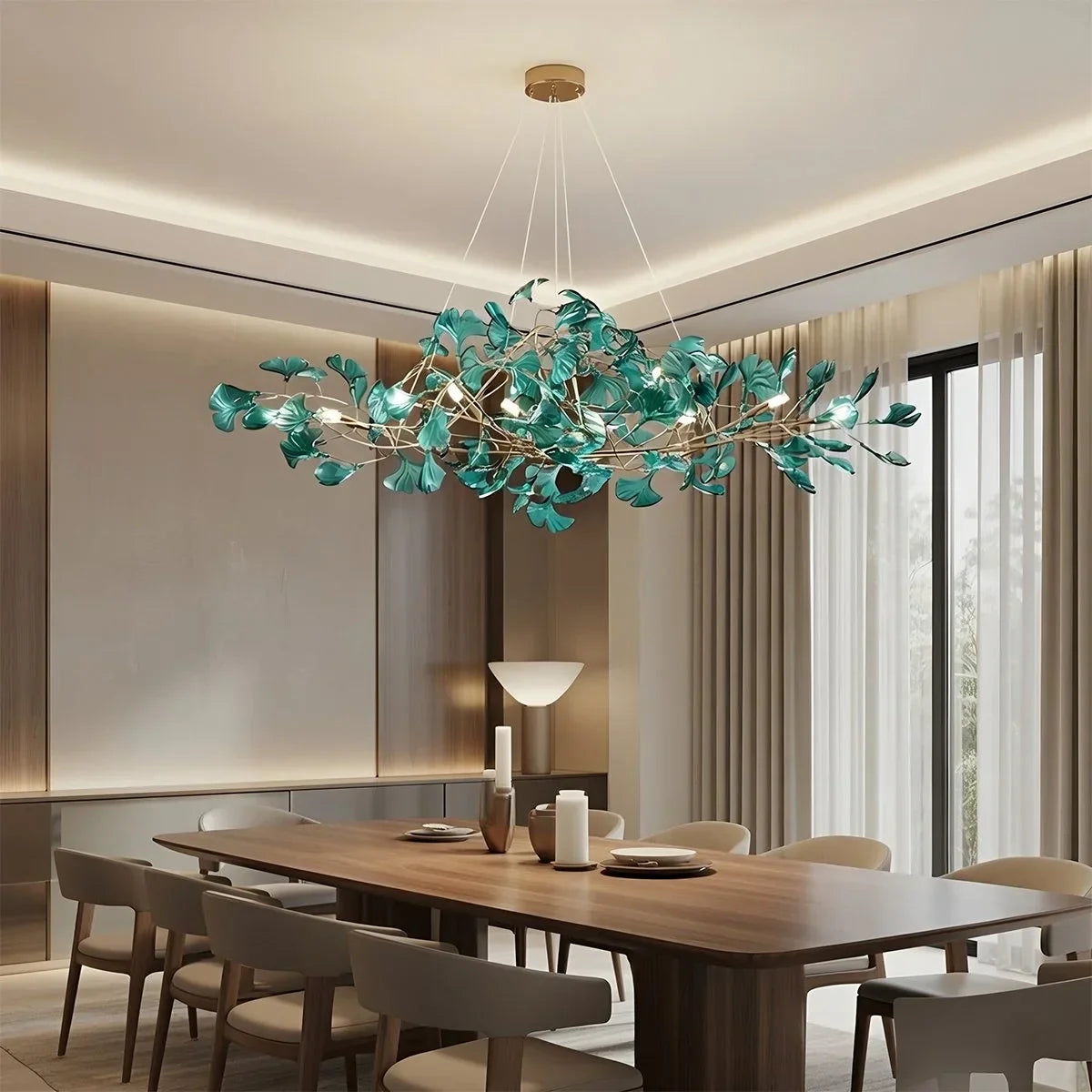 ginkgo leaf chandelier for diningroom