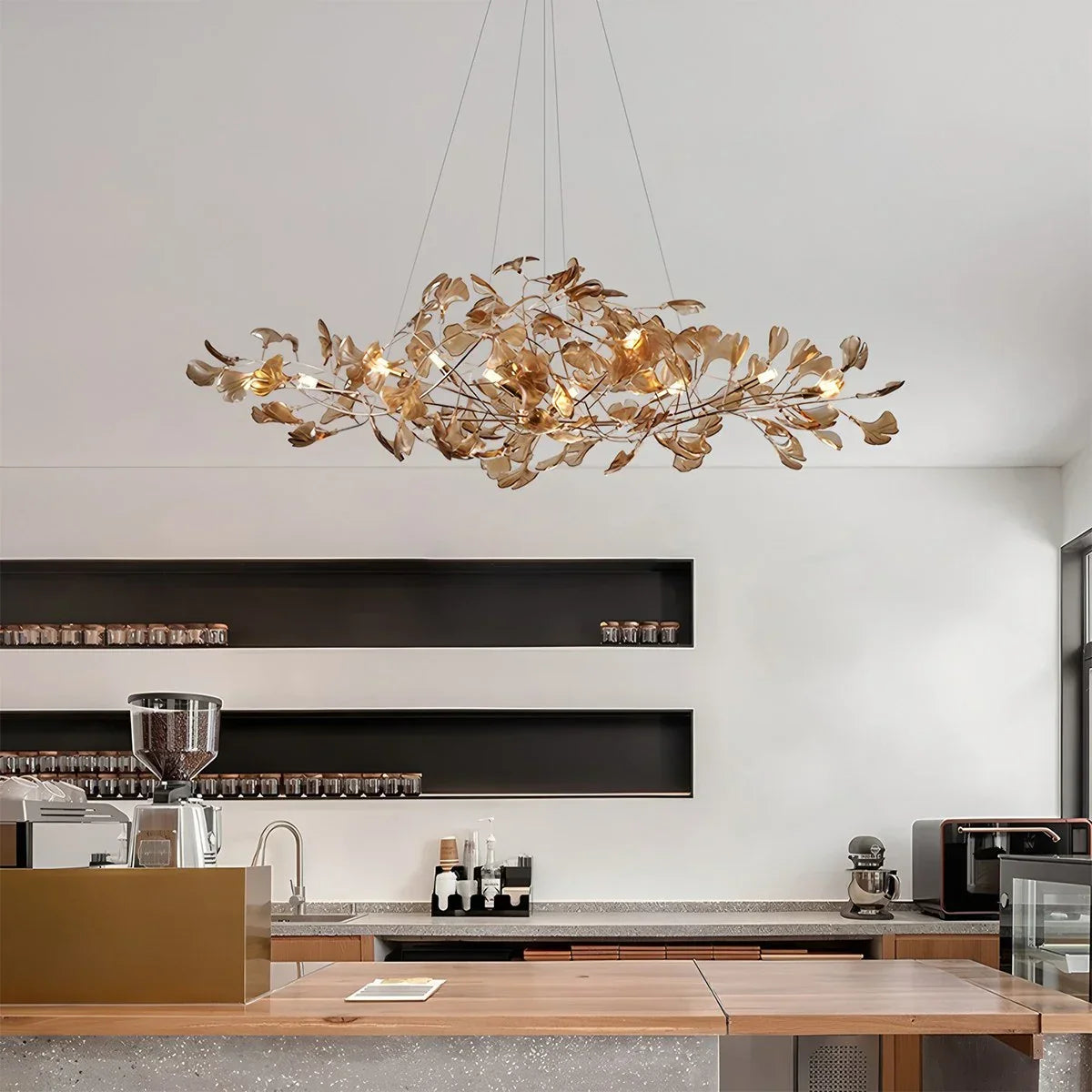 ginkgo leaf chandelier