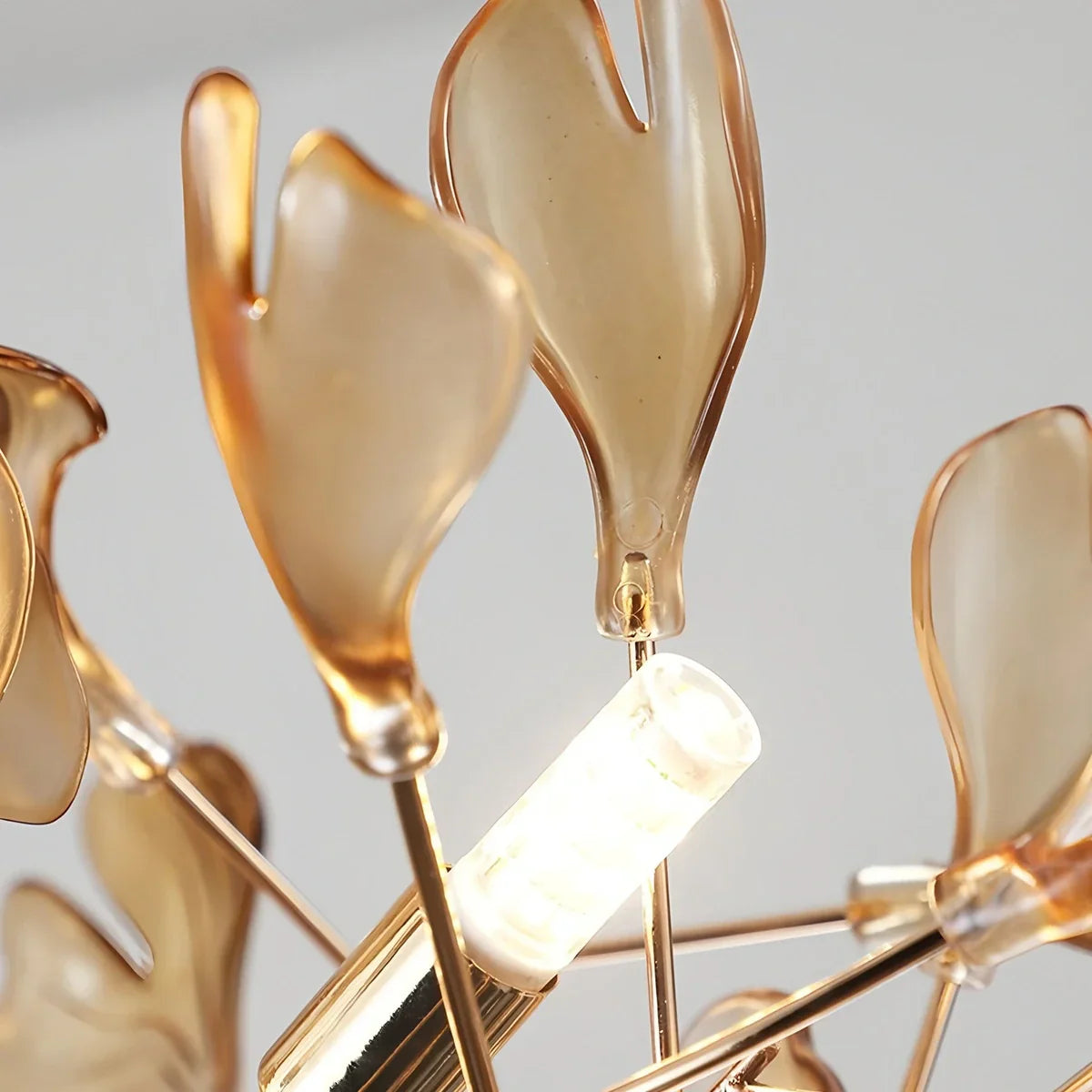 ginkgo leaf chandelier light