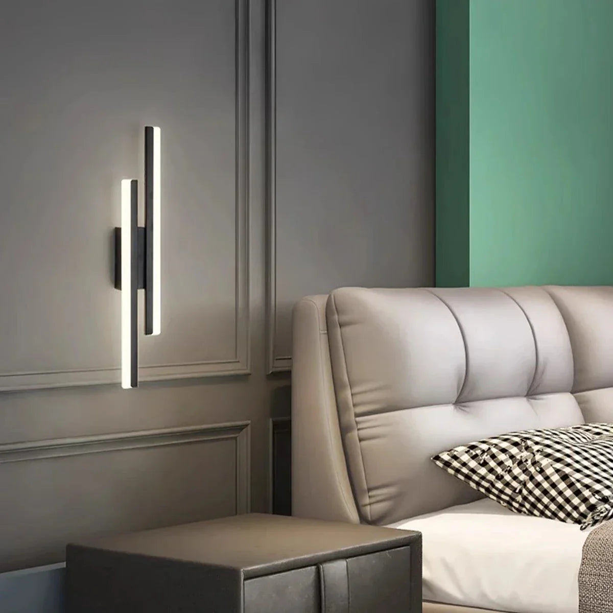 wall lamp in bedroom