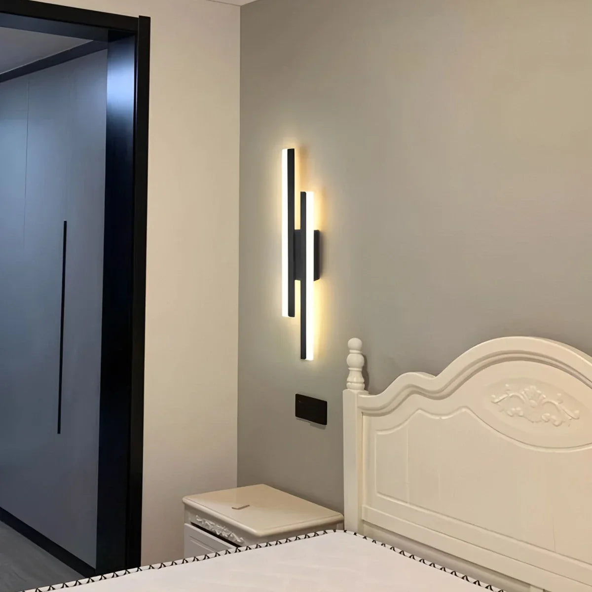 wall lamp in bedroom