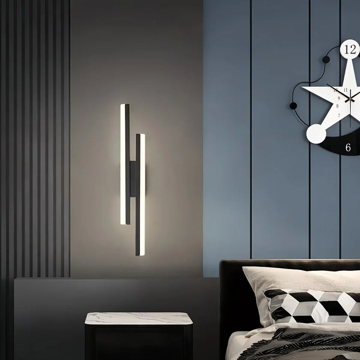 wall lamp in bedroom
