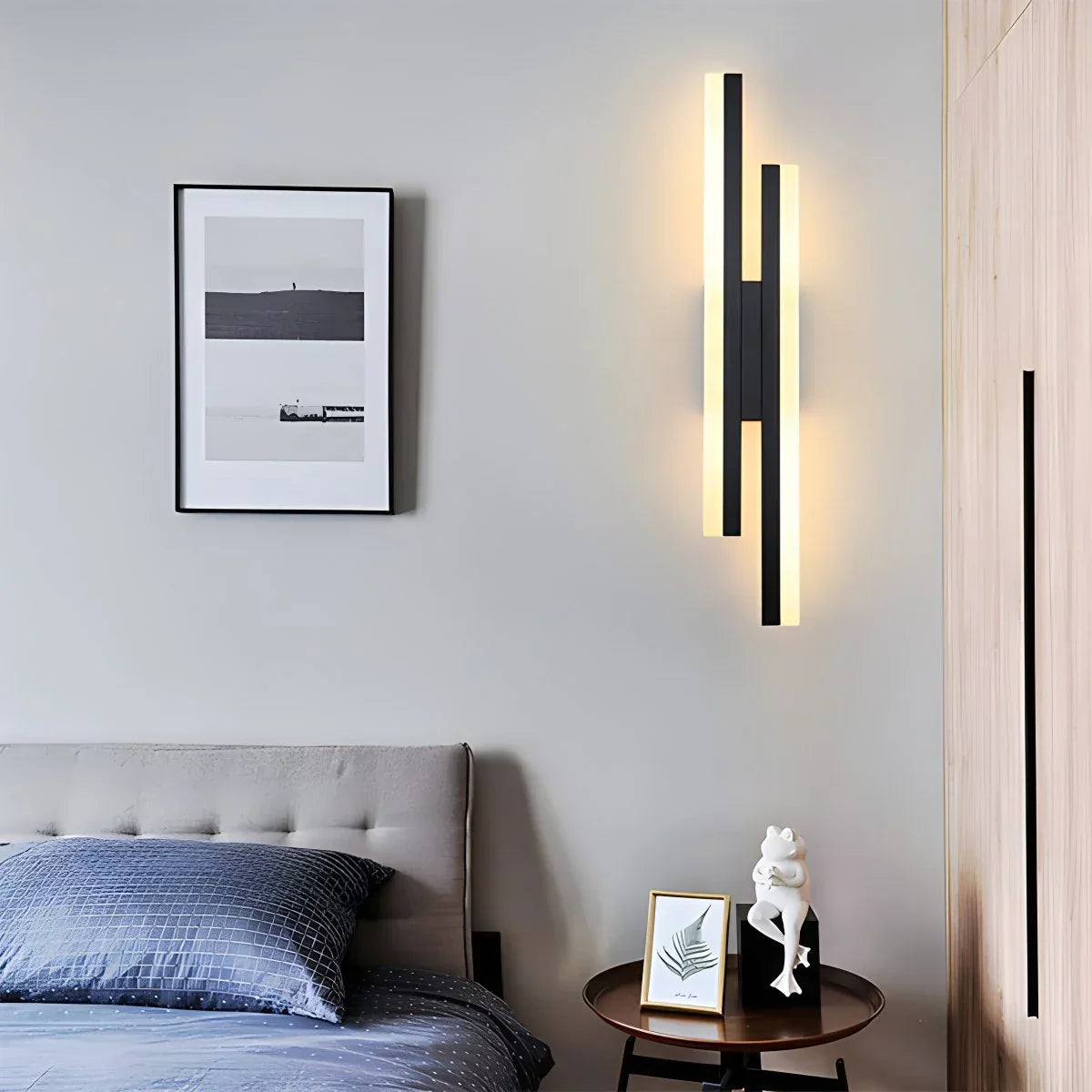 wall lamp in bedroom