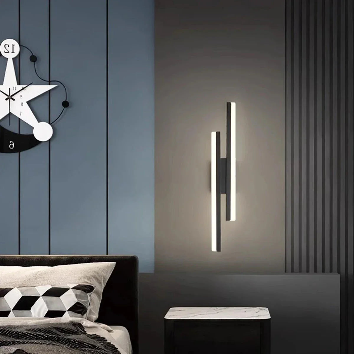 wall lamp in bedroom