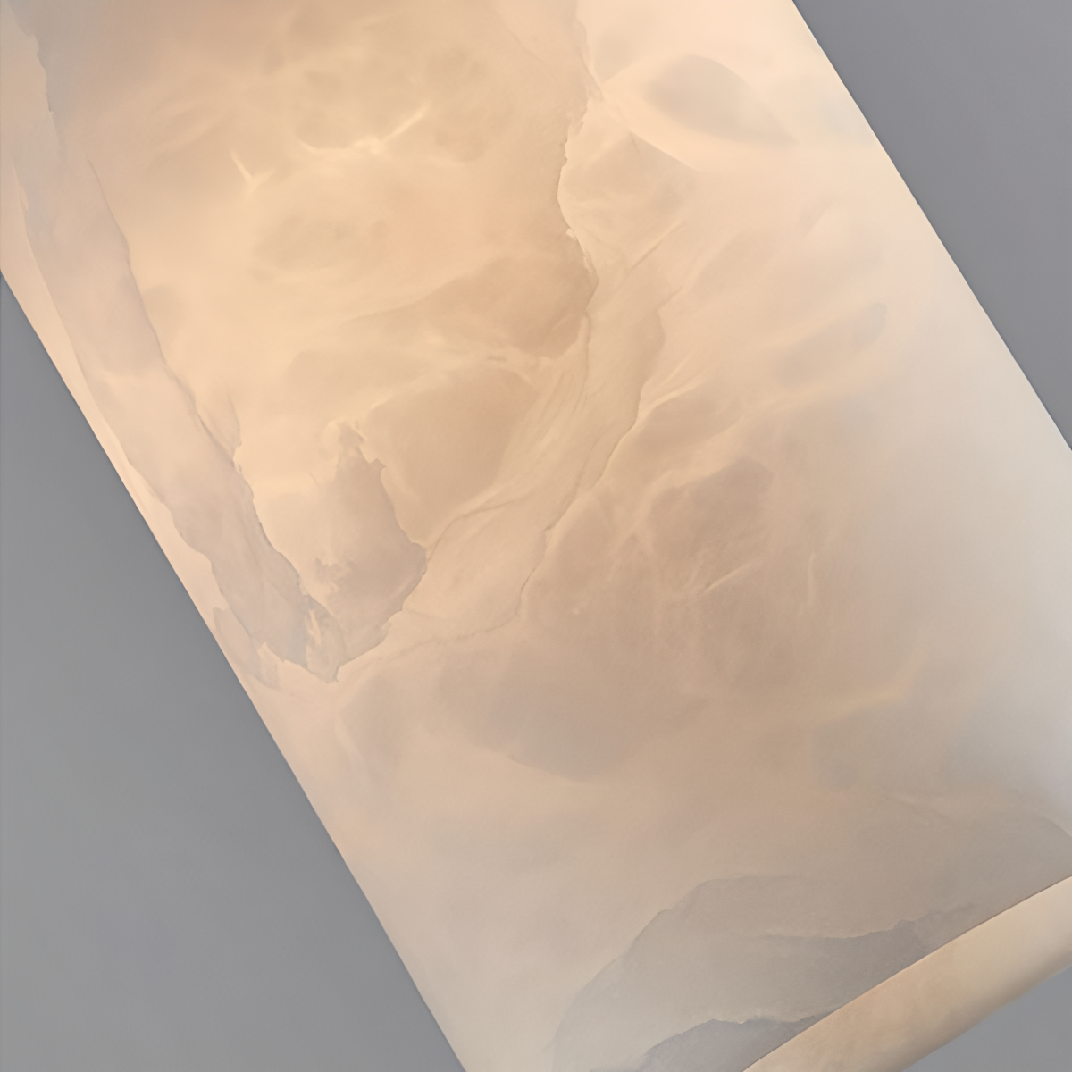 All Copper Geometric Spanish Alabaster Pendant Light