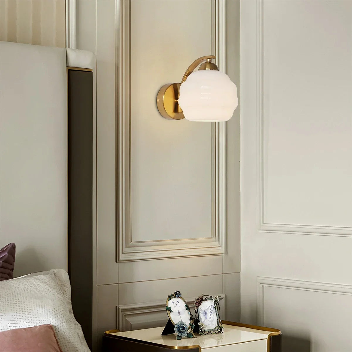 White Glazed Wall Lamp