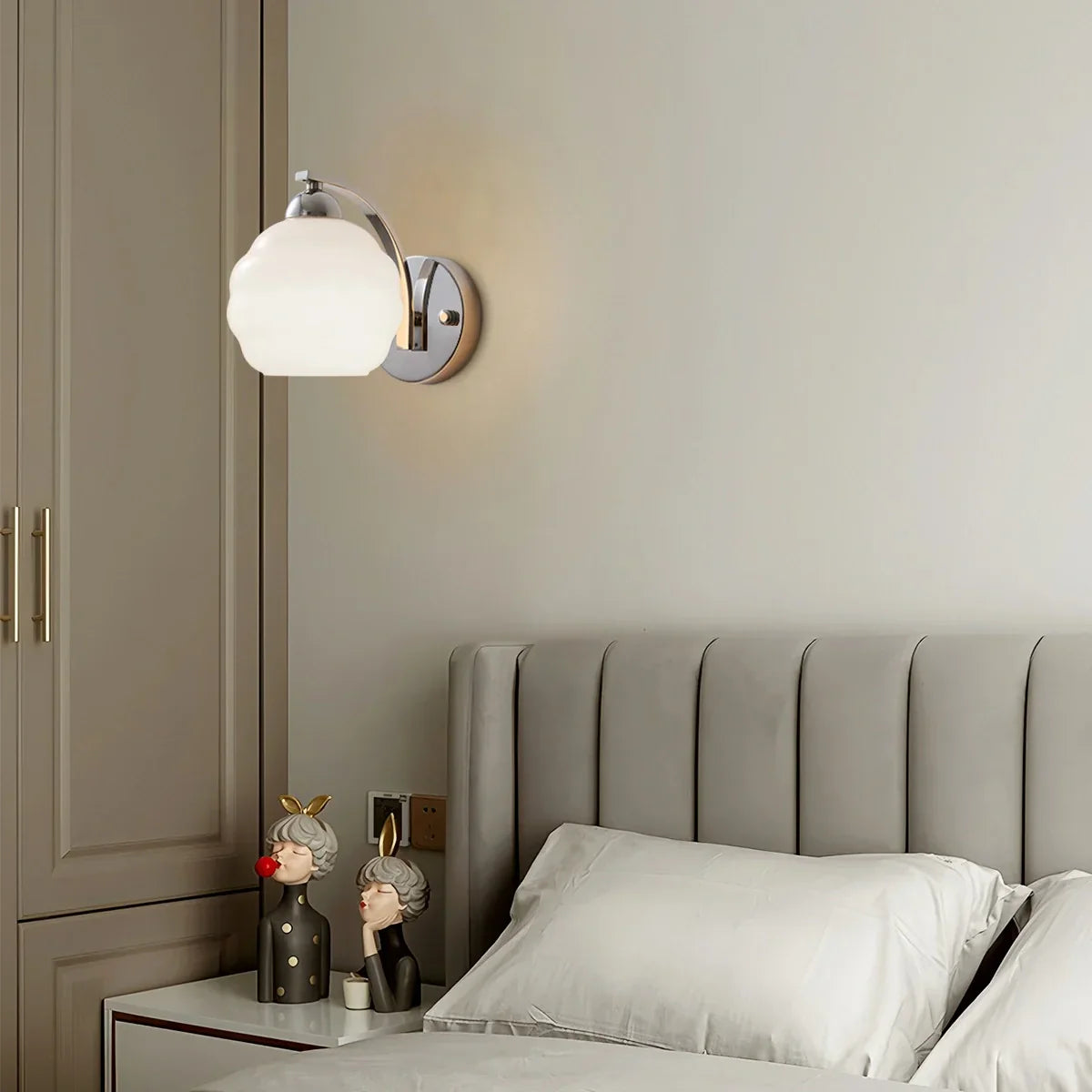 Glazed Wall Lamp in bedroom