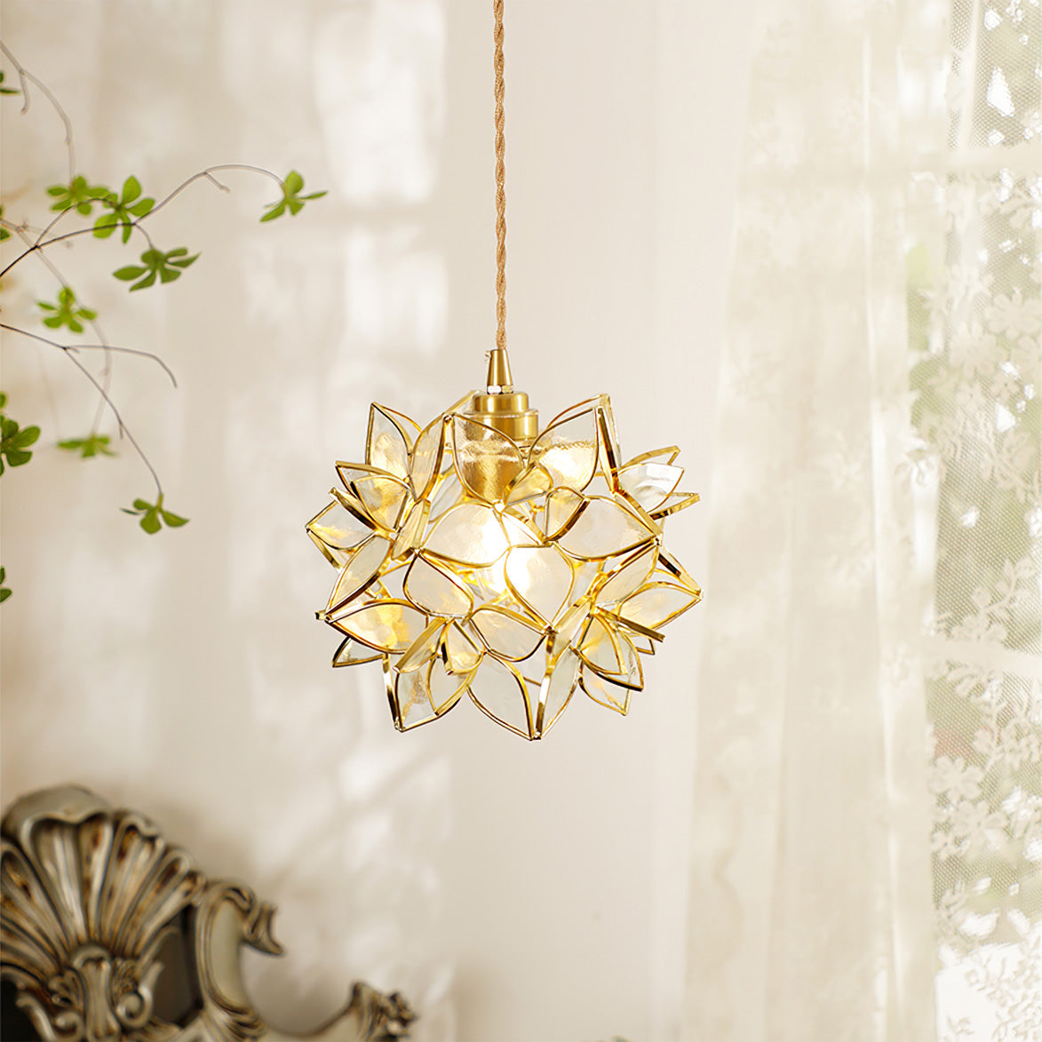 capiz shell pendant light shade