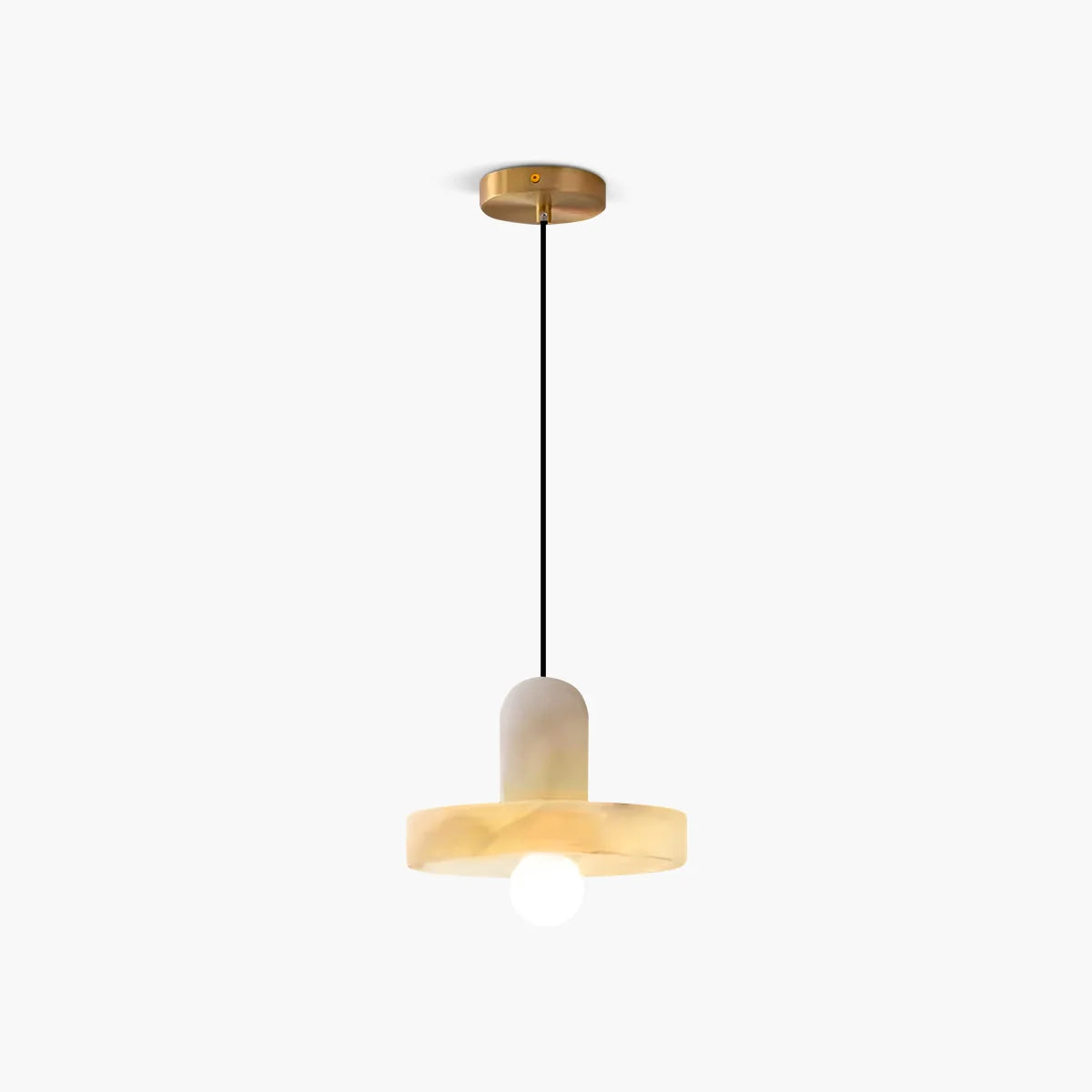 Copper natural onyx dining room pendant light