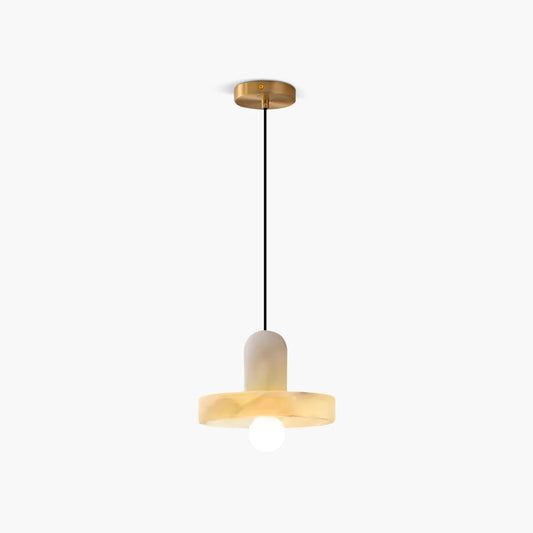 Copper natural onyx dining room pendant light