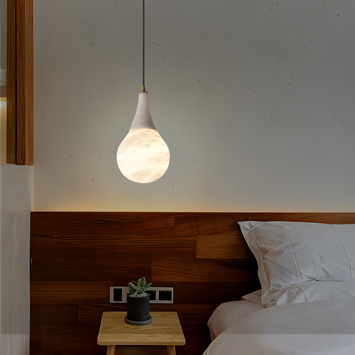 Creative Waterdrop Spanish Alabaster Pendant Light