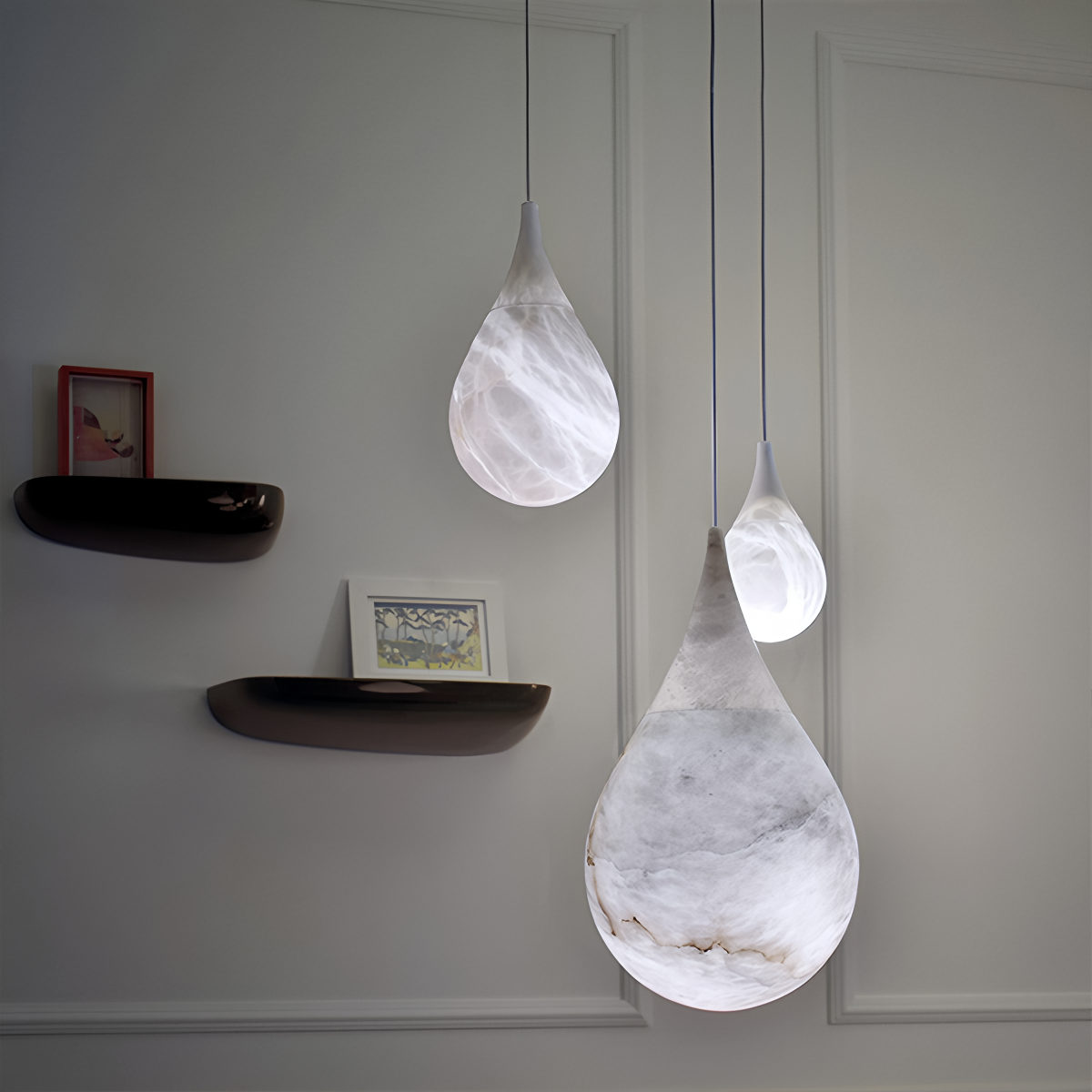 Creative Waterdrop Spanish Alabaster Pendant Light