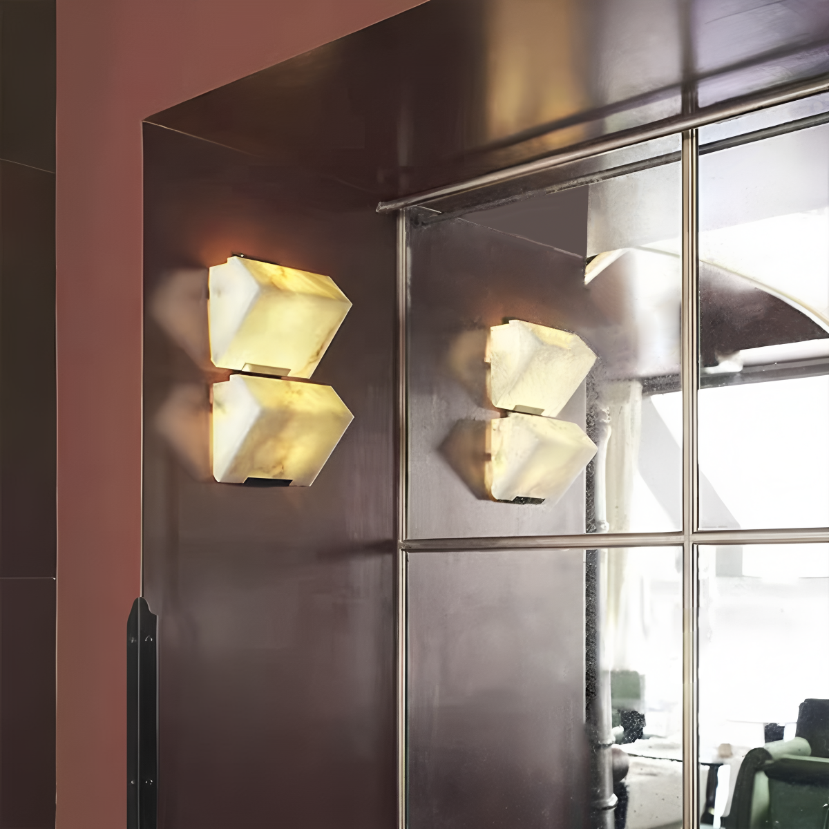 Creative luxury onyx wall lamp