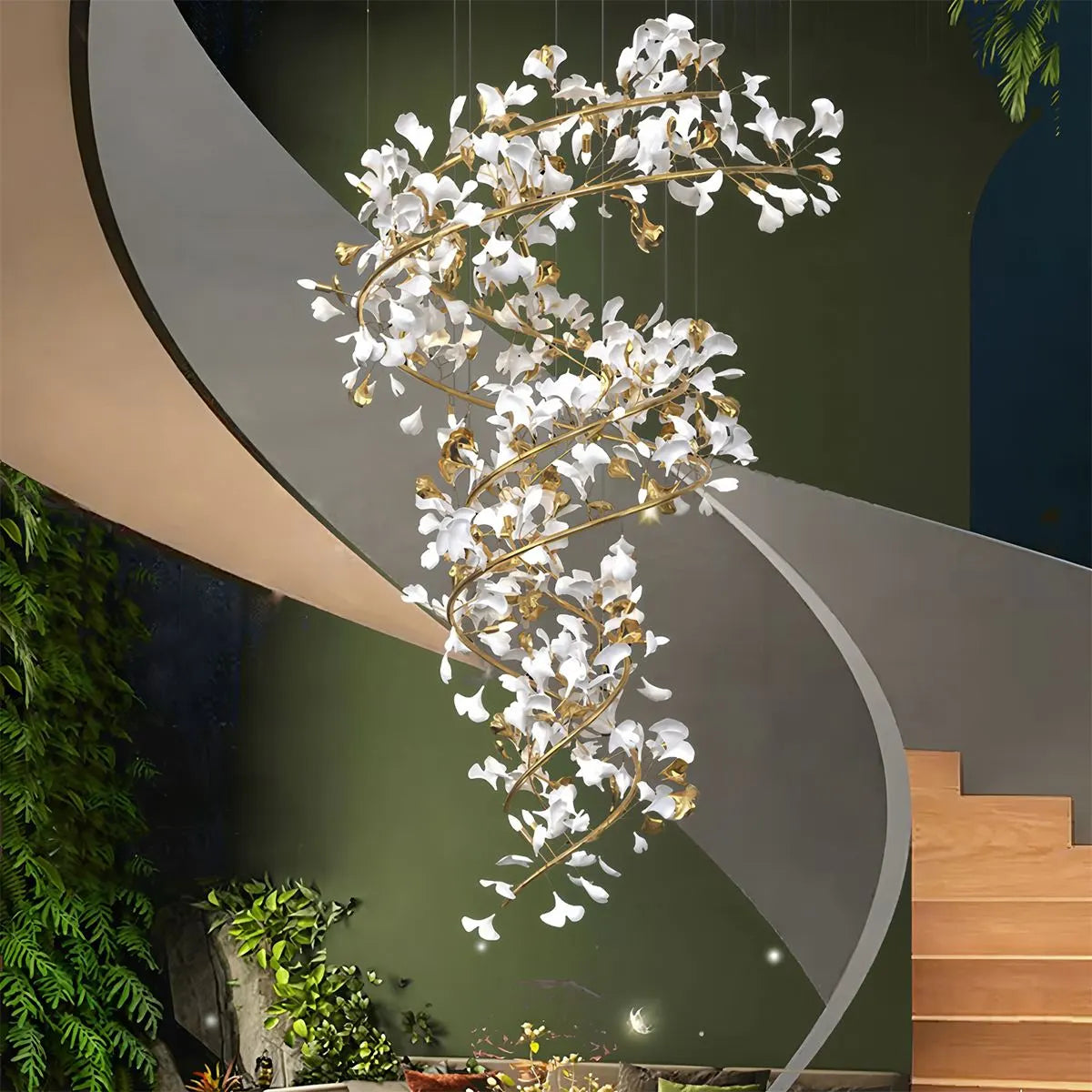 Gingko Chandelier light