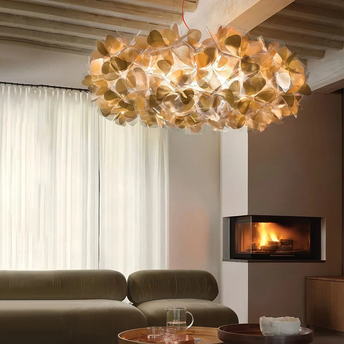 petal chandelier light